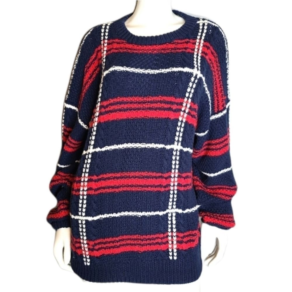 Embassy Row Blue Hand Knit Sweater XL